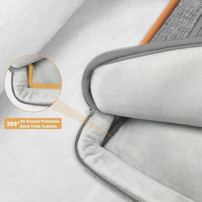 MOSISO 360 Protective Laptop Bag, Computer Bags | Side Open Messenger Bag with Trolley Sleeve&5 Pockets - color: Gray