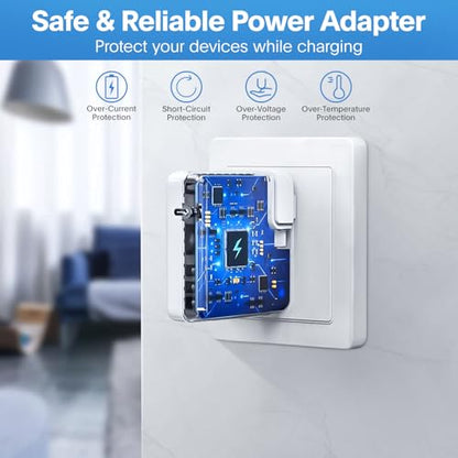 Mac Book Pro Charger - 118W USB C Charger Fast Charger Compatible with MacBook Pro/Air, M1 M2 M3 M4 M5, ipad Pro, Samsung Galaxy and More, Include Charge Cable