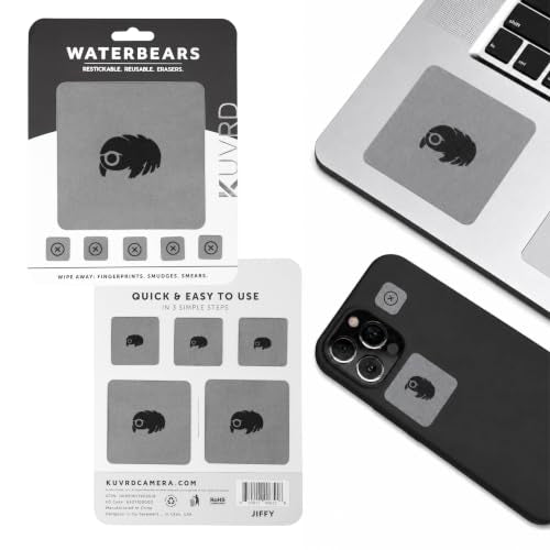 KUVRD Waterbear - Universal Screen Cleaners - Teeny Tiny Cleaning Tools for Your Lenses & Screens, Phat Pack - size: Single Phat Pack