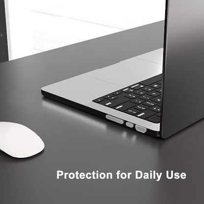 ProElife 21-Pcs Anti Dust Dirt Plug for MacBook Pro 14 16 M5 M4, Clear | Protective Laptop Silicone Anti Dirt Protective Cover, Durable & Reusable, Custom Fit Design, Easy to Apply and Clean - color: White