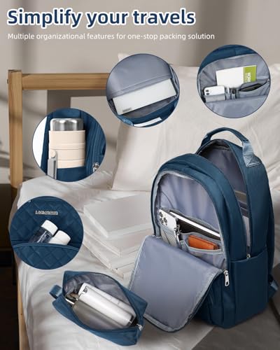 LARVENDER Carry on Luggage 22x14x9 Airline Approved, 20 Inch Expandable Hardside Suitcase with Wheels TSA Lock, PC+ABS Lightweight Carry on Suitcases for Women and Men, Dark Blue - color: Dark Blue, size: 3 Piece Set (Backpack/20/TB)