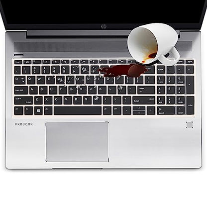 Keyboard Cover for 15.6" HP ProBook 450(G5/G6/G7) 455(G5/G6/G7) 650 G4 G5|17.3" HP ProBook 470 G5 (Not Fit ProBook 450/455 G8 G4 G3 G2 G1, ProBook 650 G8 G3 G2 G1)-Black - size: 15.6 Inch