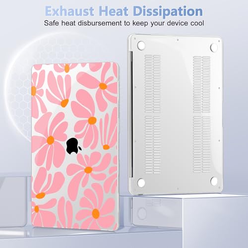 May Chen Compatible with MacBook Air 13 inch Case 2022 2021, 2020-2018 Release Model: M1 A2337 A2179 A1932, Plastic Hard Shell Case Cover for Mabook Air 13 inch with Retina Dispaly, Groovy Flower - color: Groovy Flower