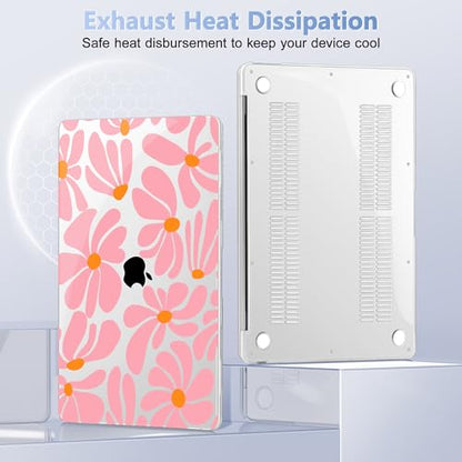 May Chen Compatible with MacBook Air 13 inch Case 2022 2021, 2020-2018 Release Model: M1 A2337 A2179 A1932, Plastic Hard Shell Case Cover for Mabook Air 13 inch with Retina Dispaly, Groovy Flower - color: Groovy Flower