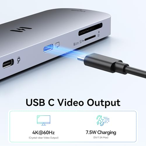 Selore USB-C Hub HDMI Adapter 8-in-1 USB-C Video Hub 4K@60Hz USB-C Dongle | USB-C Hub with HDMI, USB-C Data Port, 100W PD, Docking Station for MacBook Pro/Air Dell XPS/Lenovo Thinkpad/HP/Surface/Yoga