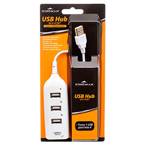 Portable USB Hub with 4 Ports Slim Simple Set-Up