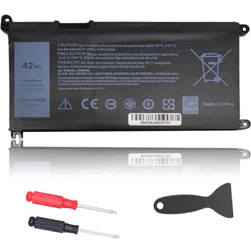 LQM YRDD6 Laptop Battery 42Wh for Dell Inspiron 5591 | Dell Inspiron 7586 5481 5482 3310 Vostro 3491 5481 5581 5490 5590 0YRDD6 01VX1H 1VX1H 0VM732 - color: YRDD6