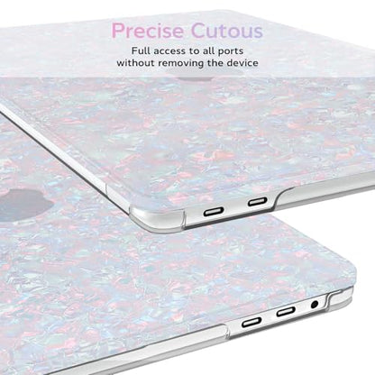 BELKA for MacBook Pro 13 inch Case M2 M1 2025 2024 2023 2022 2021-2016 | Model A2338 A2251 A2289 A2159 A1989 A1708 A1706, Plastic Hard Shell Case with Keyboard Cover & Screen Protector, Shiny Pearl - color: Shiny Pearl