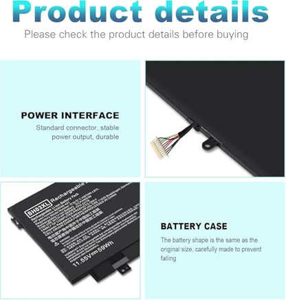 TREE.NB SH03 SH03XL SH03057XL Battery for HP Spectre x360 13 w023dx 13-w0XX 13-W013DX Spare 859026-421 859356-855 TPN-Q178 - size: 10.43x4.33x0.15inch SH03XL