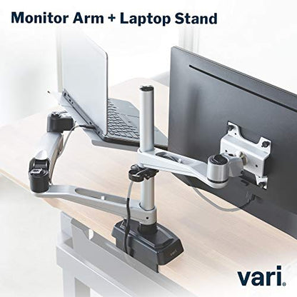 Vari Monitor Arm & Laptop Stand – Silver - style: Monitor Arm & Laptop Stand