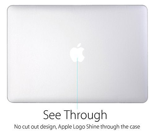 UESWILL 2in1 Smooth Soft Touch Matte Hard Shell Case with Silicone Keyboard Cover Compatible with MacBook Pro 13 inch with CD-ROM (Non-Retina) (Model A1278) + Microfibre Cleaning Cloth, Clear - color: Clear, size: MacBook Pro 13" (CD-ROM)