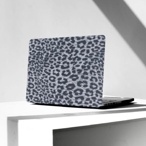 Leopard Case for MacBook Air 13 inch 2026-2022 M5/M4/M3/M2 Logo Cutout | Glitter Cheetah Print PU Leather Hardshell Case & Keyboard Cover for Mac Air 13.6 inch A3449 A3240 A3113 A2681, Black - color: 01 Black Leopard Print