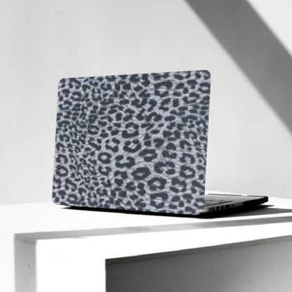 Leopard Case for MacBook Air 13 inch 2026-2022 M5/M4/M3/M2 Logo Cutout | Glitter Cheetah Print PU Leather Hardshell Case & Keyboard Cover for Mac Air 13.6 inch A3449 A3240 A3113 A2681, Black - color: 01 Black Leopard Print