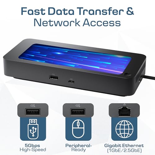 Dell Pro Dock WD25 USB-C Docking Station – 100W Power Delivery, Dual FHD or Single 4K Display Support, HDMI, DisplayPort, Ethernet – Boomph's Ultimate Performance Dock Solution for Your Workspace. - style: WD25