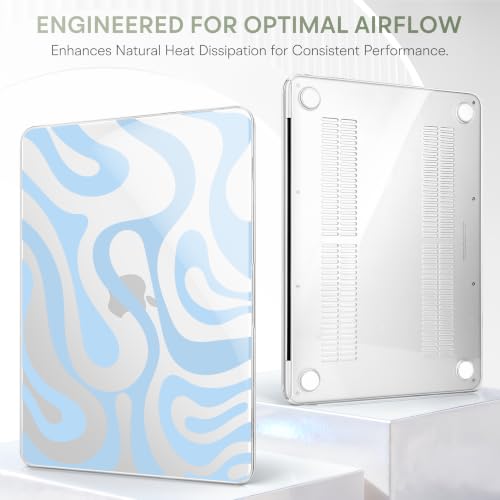 Compatible with MacBook Neo 13 inch (2026 Release A3404) (A18 Pro) with Liquid Retina Display, Printed Slim Protective Case with Screen Protector & Keybaord Cover, Swirling Texture - color: Swirling texture
