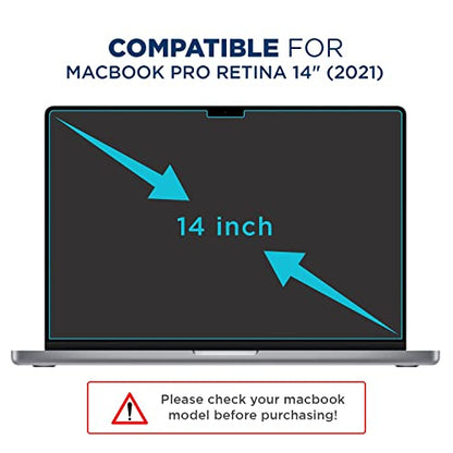 Tech Armor Magnetic Privacy Film Screen Protector Designed for MacBook Pro Retina 14 Inch 2021, Easy Magnet Removal 1 Pack