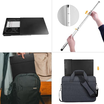 Portable Laptop Computer Desk Stand Table Foldable Compact Lightweight Adjustable Height 19-29 inches for Travel Remote Work Home Office School Debate