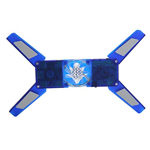 DR - 2008 Foldable Laptop Cooling Pad with USB Hub, Dual Speakers & LED Indicator, Low Noise 500–2500 RPM Fan, Adjustable Height for 13–17 Inch Laptops, ABS Construction