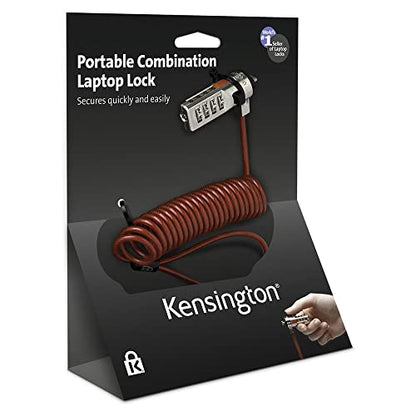 Kensington Portable Combination Cable Lock for Laptops and Other Devices - Red (K64671AM) - color: Red