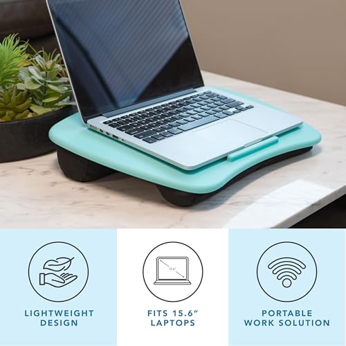 LAPGEAR Basic Lap Desk – Aqua Sky, Fits 15.6” Laptops - color: Aqua Sky