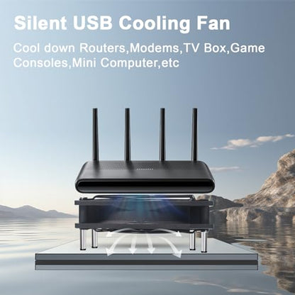 USB Computer Cooling Fan 5V USB Power with Speed Controller USB Router Fan for Router TV Box Mini PC Cabinet 120mm - size: 120mm
