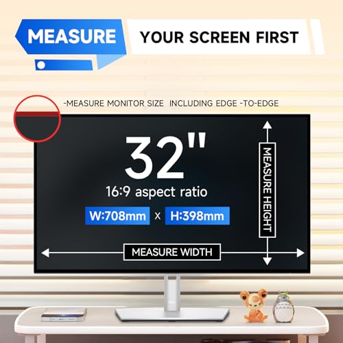 IPROKKO 2Pack 32 Inch Blue Light Screen Protector for 16:9 Computer Monitor | Anti Glare & Scratch Shield, Eye Protection UV Filter Film, Removable Blue Light Blocking Cover For PC Desktop TV Display - size: 2pcs 32inch 16:9