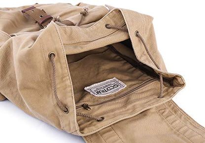 GOOTIUM 21101KA-S Specially High Density Thick Canvas Backpack Rucksack, Khaki Small - color: Khaki, size: Small
