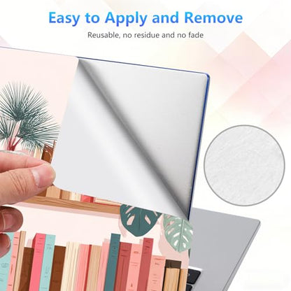 Laptop Skin Sticker Decal 15-15.6 Inch with Cute Mouse Pad, Universal Reusable Vinyl Sticker for 12.1 13 13.3 14 15.4 Inch Netbook and Notebook PC, Bookcase Plants - color: Bookcase Plants
