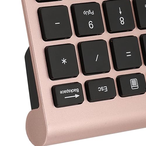 Dioche 22 Keys USB Keypad Numeric, Numpad Mini Financial Accounting Rechargeable Keypad Numpad Number Pad Mini Keyboard for Laptop Desktop PC Notebook (Rose Gold)