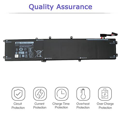 DELL 6GTPY Battery for Dell Precision 5530 5520 5510 XPS 15 7590 9560 XPS 15-9560 9570 9550Vostro 7500 7590 6GTPY P56F GPM03 5XJ28 5D91C 5041C P56F001 P56F002 P56F003 4GVGH 1P6KD 11.4V 97Wh 6-Cell