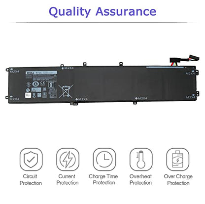 DELL 6GTPY Battery for Dell Precision 5530 5520 5510 XPS 15 7590 9560 XPS 15-9560 9570 9550Vostro 7500 7590 6GTPY P56F GPM03 5XJ28 5D91C 5041C P56F001 P56F002 P56F003 4GVGH 1P6KD 11.4V 97Wh 6-Cell