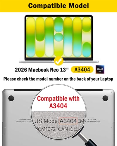 F FORITO 2-Pack 360° Privacy Screen Protector Compatible with 2026 MacBook Neo 13 inch A18 Pro Chip A3404 - Anti Blue Light Anti Glare and Scratch Resistant Laptop Privacy Screen Shield - size: for MacBook Neo 13" (2026, A18 Pro)