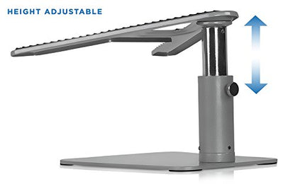 Mount-It! Adjustable Height Laptop Stand for Desk, Ergonomic Laptop Riser for 11–15 Inch Laptops, Tilted Desktop Lift with Anti-Slip Platform, Up to 33 lbs