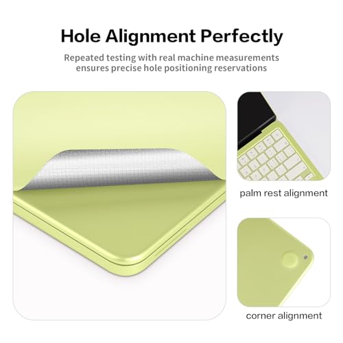 4 in 1 Ultra Thin 3M Vinyl Full Size Laptop Skin Palm Rest Sticker for 2026 New Released MacBook Pro Neo 13 Inch A3404 with A18 Chip - Citrus Yellow - color: Citrus Yellow