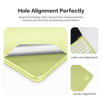4 in 1 Ultra Thin 3M Vinyl Full Size Laptop Skin Palm Rest Sticker for 2026 New Released MacBook Pro Neo 13 Inch A3404 with A18 Chip - Citrus Yellow - color: Citrus Yellow