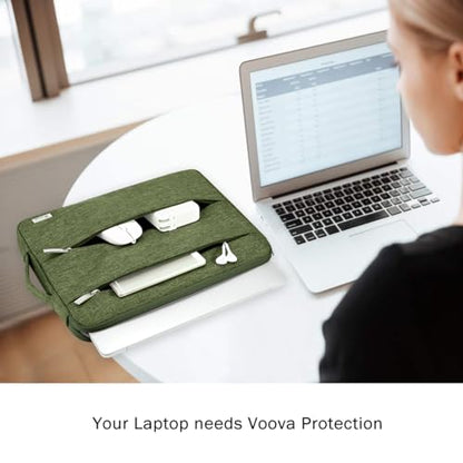 Voova 15-14 Inch Laptop Sleeve, Laptop Case, MacBook Case, Dark Purple | Slim splash-proof 14-inch laptop sleeve compatible with MacBook Pro M1-M5 Max, HP, Lenovo, Acer and Asus for daily use - color: Army Green, size: 14-15 Inch