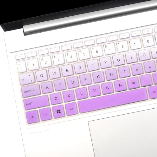Keyboard Cover for 15.6 17.3 HP Laptop 17-cn 17-cp 15-fc 15-fd 15-eg 15-eh 15-er Series 15-fd0083wm 15t-fd000 15-fc0013od 15-fc0081nr 15-fc0093dx 15t-eg300 115z-eh000 17t-cn300/cn400 17-cp2099nr - color: GradientPurple