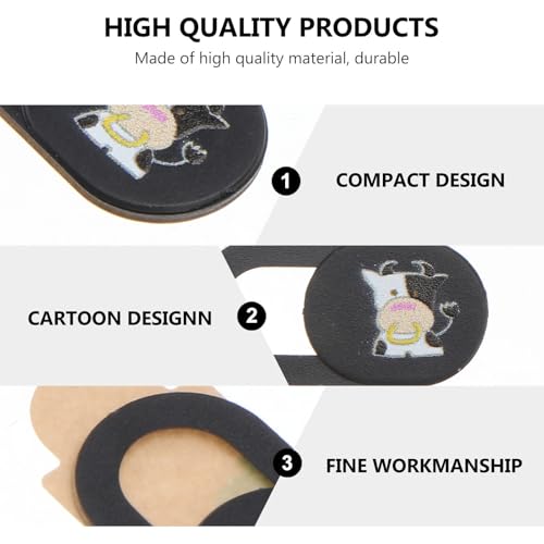 NOLITOY 6pcs Ultra-Thin Privacy Camera Covers for Laptop and Tablet Webcam Lens Protection Sliding Black Privacy Cover Set