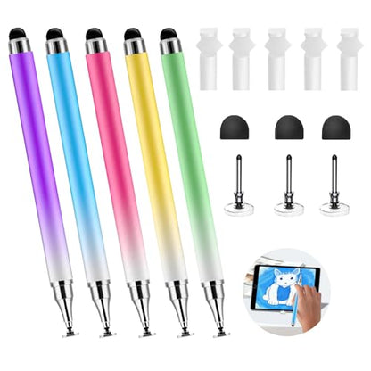 5Pcs Stylus Pen for Touchscreen,iPad,iPhone,3 in 1 Stylus Pen | High Precision & Sensitivity, Perfect for Touch Screens, iPhone/ipad/Samsung/Google/Microsoft/Android Tablets - size: 5 Packs