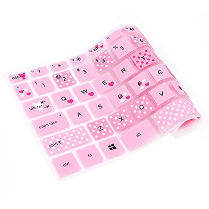 Silicone Keyboard Cover for HP 14" Laptop 2020 2019 2018,Pavilion x360 14M-BA 14M-CD 14M-DH 14-BA 14-BF 14-cm 14-CF 14-DF 14-DK 14-DS 14-DQ Series 14 Inch Protective Skin,Lovely Bears - color: Lovely Bears