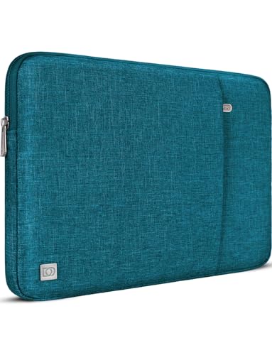 DOMISO Laptop Case Laptop Sleeve Cover Compatible with 15 inch MacBook Air M4/A3241 2025, M3/A3114,M2/A2941,15 inch MacBook Pro A1990 A1707,Compatible with Dell XPS 15 Plus with Pocket, Teal - color: Teal, size: 14 inch