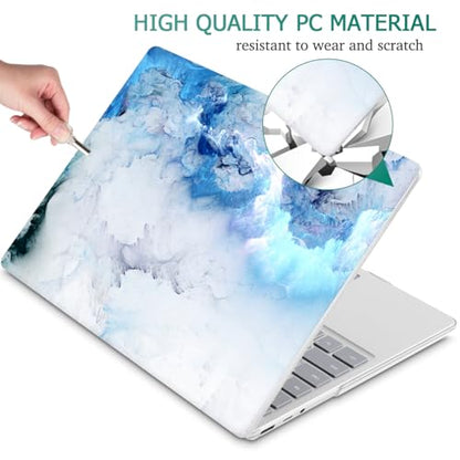 Mektron Surface Laptop Go 12.4 inch Case Compatible with Go 3/2/1 Microsoft Surface Laptop 12.4" Cover 2023-2020 Releases Model 1943/2013 Plastic Hard Shell Case, Cloud & Lightning - color: Cloud & Lightning