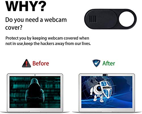 LUC Webcam Cover Slide, 6 Pack Ultra-Thin Laptop Web Camera Cover, Compatible with MacBook, Laptop, PC, Computer, iMac, iPad, Protect Privacy and Security