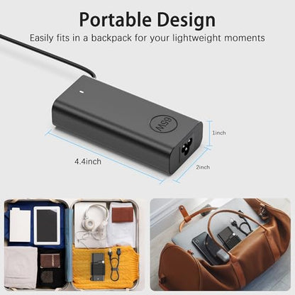 BAJ 65W USB C Laptop Charger Compatible with Dell Latitude 5420 5520 5540 7420 7490 5550 7450 XPS 15 13 12 9250 9360 in spiron 16 14 13 7620 2 in 1 7425 Chromebook 3100 3110 3400 Computer Power Cord - color: BLACKD