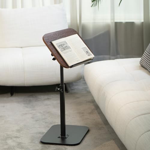 ACEQLYT® Small Adjustable Side Table, Adjustable Height & Flip-Over Panel Design & 360° Swivel, Couch Armrest C Shaped End Table, Laptop Stand for Couch