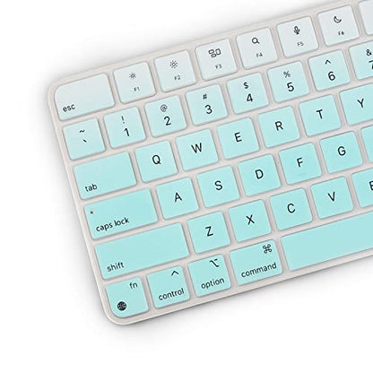 Keyboard Cover Skin for Apple Magic Keyboard A2449 A2450 MK293LL/A MK2A3LL/A, 2024/2023/2021 iMac All-in-One Desktop Keyboard, iMac 24 Inch with M4 /M3 /M1 Chip with Touch ID, US Layout, MintGreen - color: MintGreen