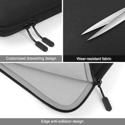 ARVOK 13 13.3 14 Inch Laptop Sleeve with Front Pocket, Shockproof 360 Protective Laptop Case Briefcase Handbag, Computer Carrying Bag Compatible with MacBook Air/Pro, Lenovo/HP/Dell/Asus/Acer, Black - size: 13.3inch