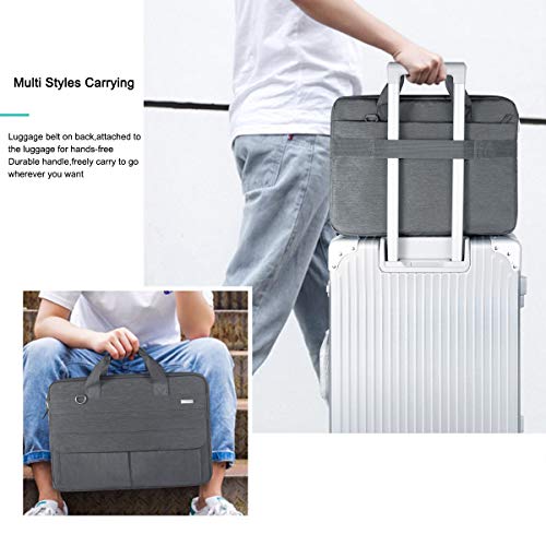 LANDICI Laptop Bag Case 13 14 inch with Shoulder Strap, Slim Waterproof Computer Sleeve Cover Compatible with MacBook Air 13/13.6 M1 M2 M3 M4, MacBook Pro 13/14, Chromebook 14, Grey - color: Grey, size: 13-13.5 Inch