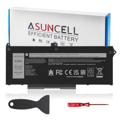 ASUNCELL RJ40G 63Wh Laptop Battery Replacement for Dell Latitude 15 5520 Latitude 14 5420 Precision 15 3560 Series M033W 01K2CF 075X16 WY9DX P137G P137G001 P104F P104F001 0WK3F1 0M3KCN 15.2V 3941mAh - size: RJ40G 10.83 × 5.12 × 0.73 in
