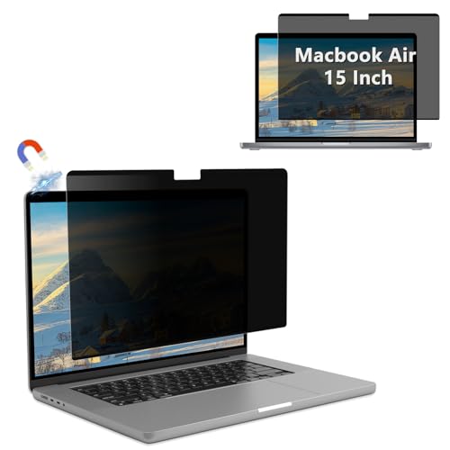 Magnetic Privacy Screen Protector for MacBook Air 15 Inch (M2, M3, M4, M5) | (2023-2026) A3448/A3241/A3114/A2941, Removable Matte Anti Glare Blue Light, Screen Filter for Mac 15 inch Laptop - size: Macbook Air 15 Inch (2023-2026,M2~M5)